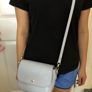 Light blue simple crossbody bag
